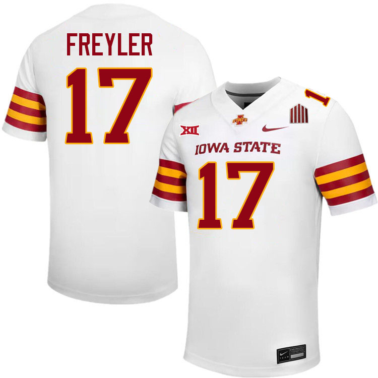 Beau Freyler Jersey,Iowa State Cyclones #17 Beau Freyler College Jersey Youth-White